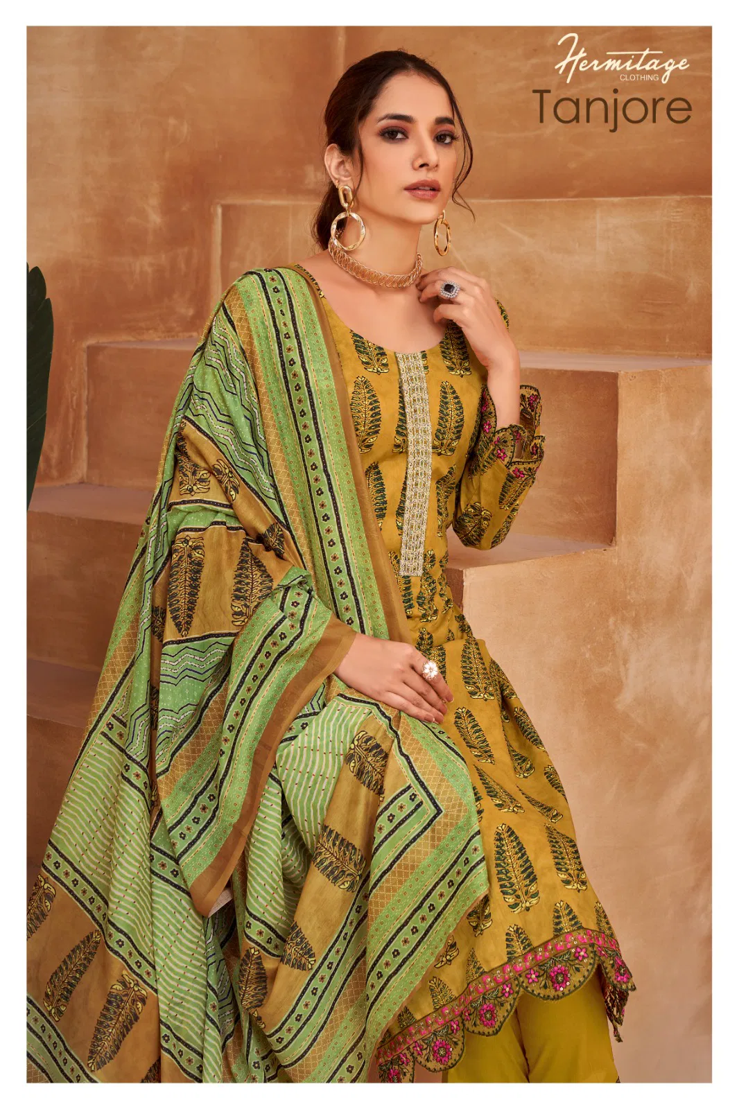 Tanjore By The Hermitage Cotton Dress Material Surat Wholesale Market